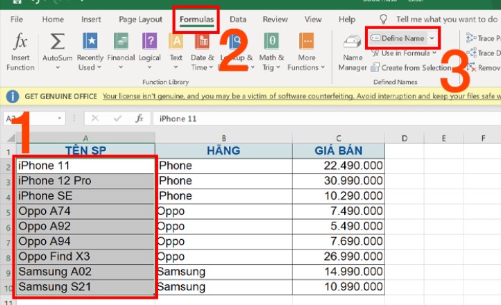Hướng dẫn tạo List trong Excel đơn giản, chi tiết nhất