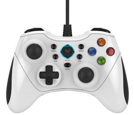Tay cầm chơi game Rapoo V600 E-sports vibration gamepad (trắng)