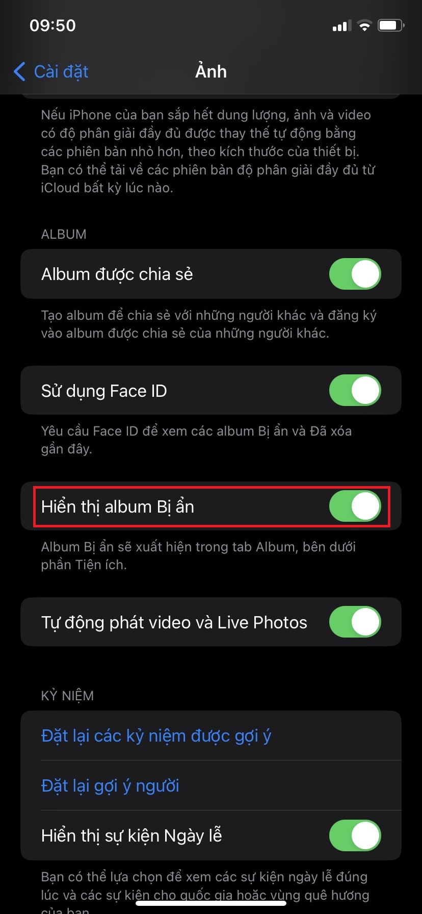 Cách ẩn ảnh và video trên iPhone và lưu trong thư mục an toàn