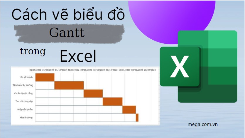 Hướng dẫn chi tiết cách vẽ biểu đồ gantt trong excel