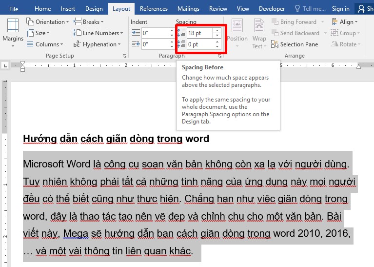 Hướng dẫn cách giãn dòng trong word đúng chuẩn