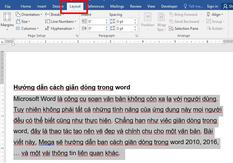 Hướng dẫn cách giãn dòng trong word đúng chuẩn