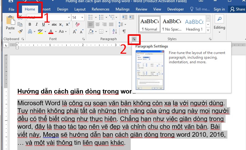 Hướng dẫn cách giãn dòng trong word đúng chuẩn