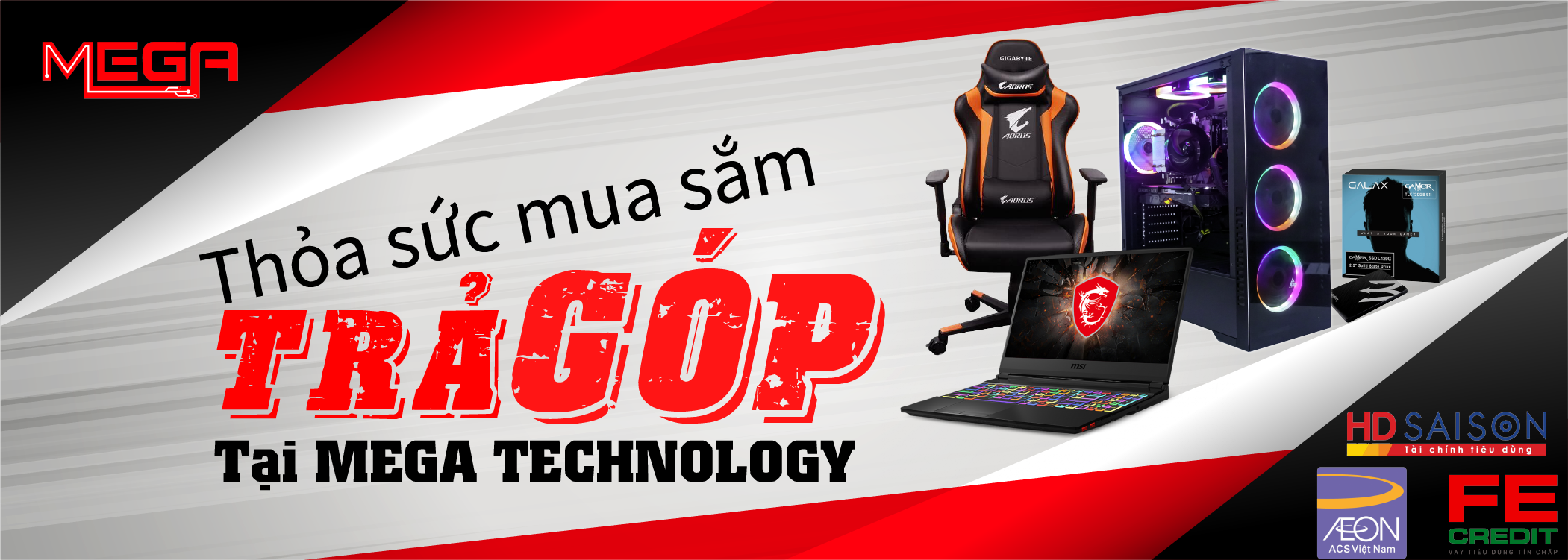 HƯỚNG DẪN MUA HÀNG TRẢ GÓP TẠI MEGA TECHNOLOGY QUA THẺ TÍN DỤNG