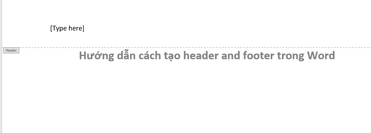 cách tạo Header and Footer trong Word cho tất cả các trang