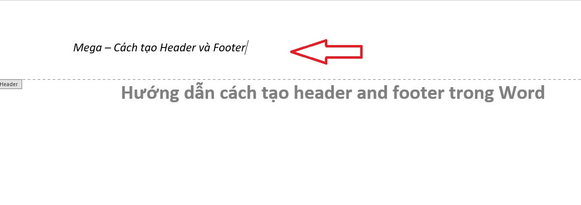 cách tạo Header and Footer trong Word cho tất cả các trang