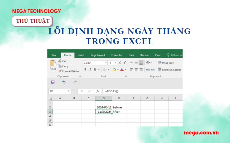 Hướng dẫn cách khắc phục lỗi định dạng ngày tháng trong Excel