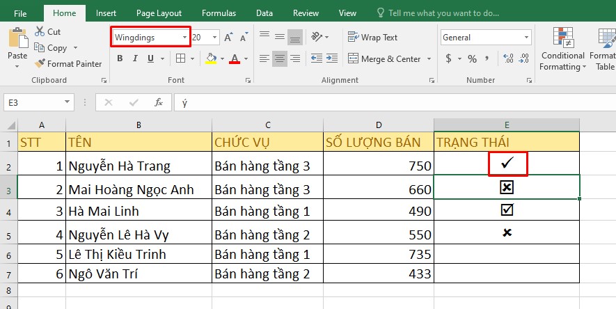6 cách tạo dấu tích trong Excel cực nhanh chóng và hữu ích!