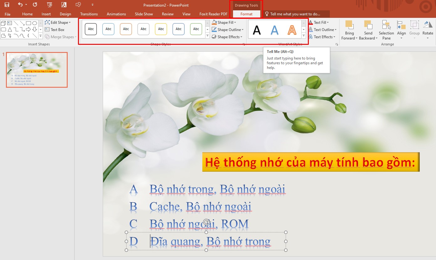 Cách làm câu hỏi trắc nghiệm trên powerpoint đơn giản