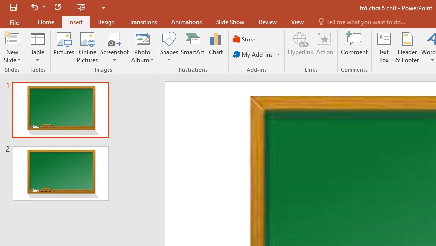 Cách tạo ra trò nghịch tặc dù chữ bên trên PowerPoint