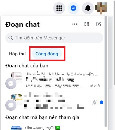 Tắt đoạn chat cộng đồng trên Messenger 