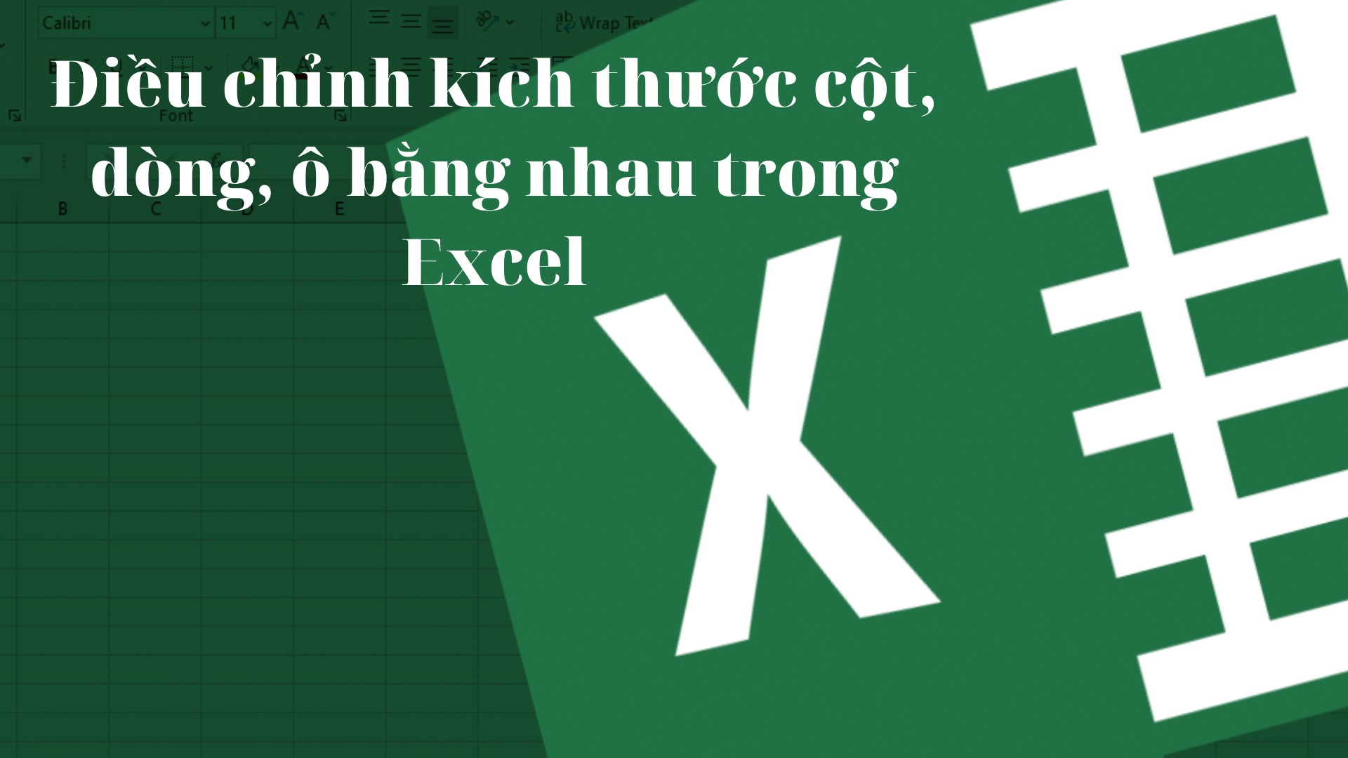 cách chỉnh excel