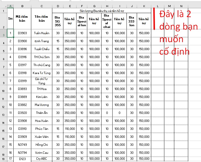 Hướng dẫn cách đóng băng cột, dòng trong Excel đơn giản nhất