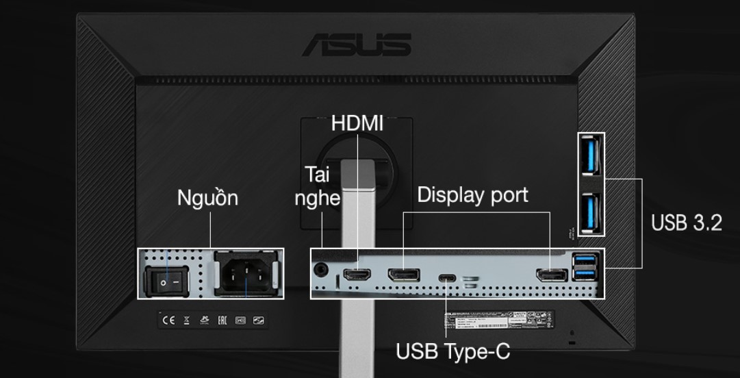 Cổng kết nối màn hình ASUS ProArt PA278CV