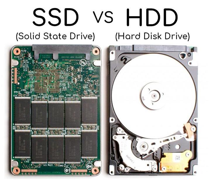 Ưu tiên chọn những ổ cứng SSD để máy hoạt động nhanh hơn