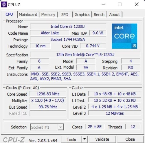 CPU laptop HP Envy x360 13   