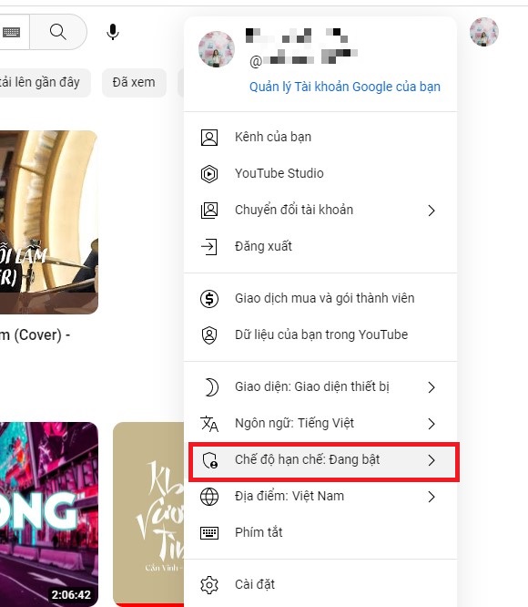 Cách tắt Chế độ hạn chế trên YouTube nhanh chóng
