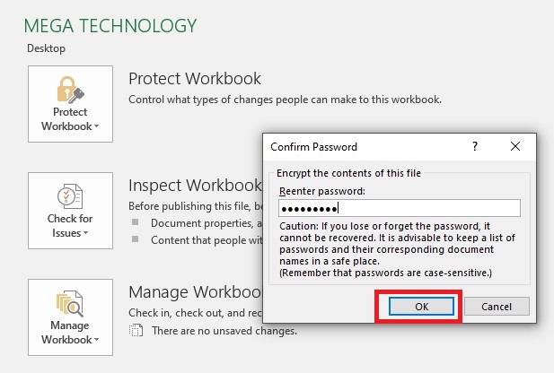 Hướng dẫn cách đặt mật khẩu cho file Excel an toàn, bảo mật