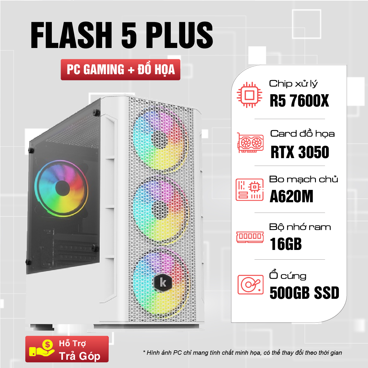 PC MEGA FLASH 5 PLUS RTX 3060 Ti