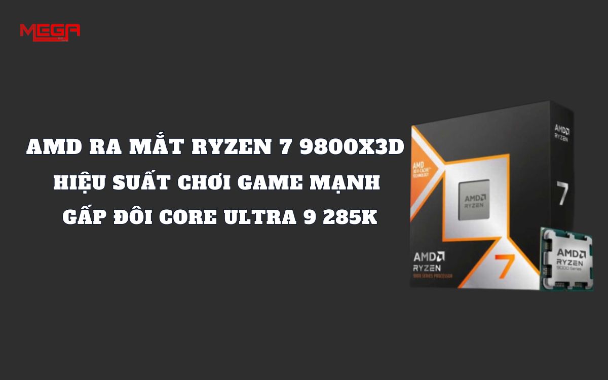 Ryzen 7 9800X3D sẽ có hiệu suất mạnh gấp đôi Core Ultra 9 285K?