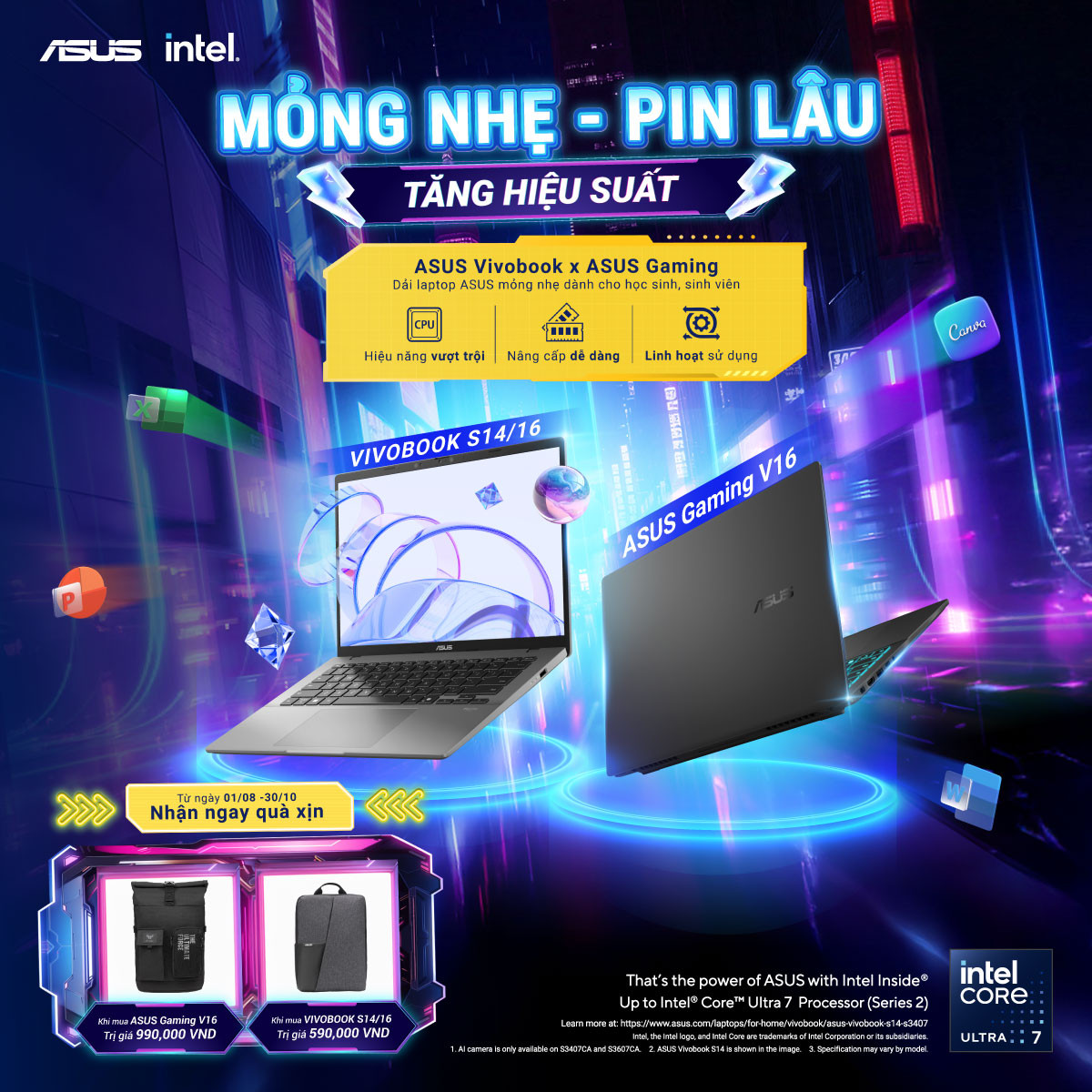 [BTS 2025] ASUS SÁT CÁNH – NHẸ GÁNH HỌC CHƠI