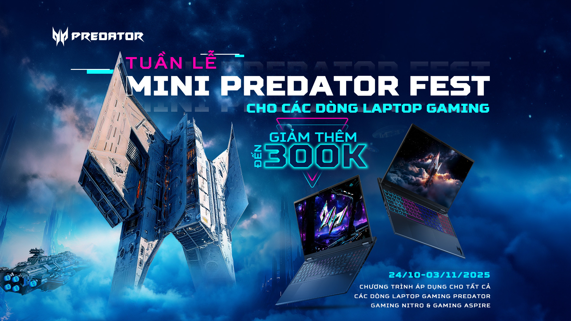 Tuần lễ Mini Predator Fest: Sở hữu Laptop Acer Gaming giảm ngay 300K