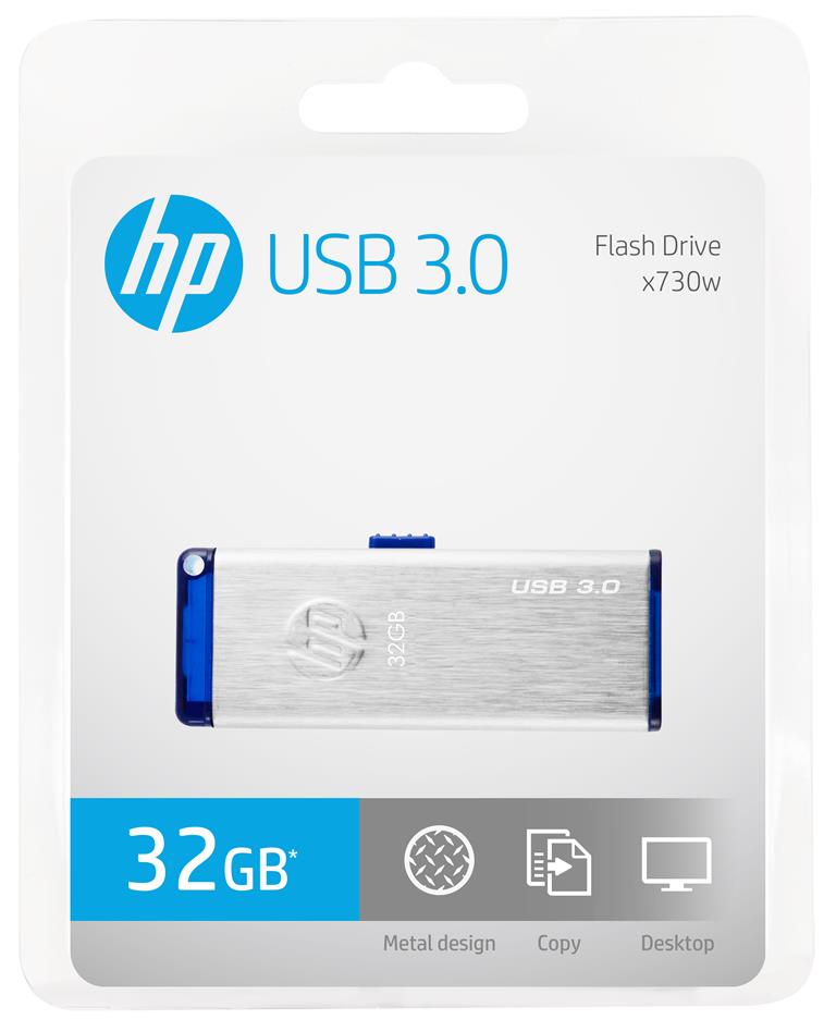 Usb 32GB HP 3.0 Read 75MB/s, Write 30MB/s (Màu xám, phím trượt)