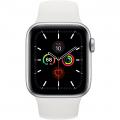 Apple Watch Series 5 GPS, 40mm Silver Aluminium Case with White Sport Band MWV62VN-A