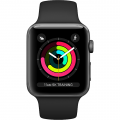 Apple Watch Series 3 GPS, 38mm Space Grey Aluminium Case with Black Sport Band MTF02VN-A