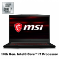 Laptop MSI GF63 Thin 10SCSR-077VN (CPU i7-10750H, Ram 8GB, 512GB SSD, GeForce GTX 1650Ti 4GB, Win10,2,15.6inch FHD 120Hz)