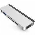 Cổng Chuyển Chuyên Dụng Hyperdrive 6 In 1 Hdmi 4k/60hz Usb-C Hub For Ipad Pro 2018/2020 & Macbook/Laptop/Smartphone (HD319B-Silver)