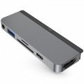 Cổng chuyển chuyên dụng HyperDrive USB-C Hub for iPad Pro 2018/Macbook Pro/Ultrabook USB-C/Tablet/Smartphone USB-C (HD319A Gray)
