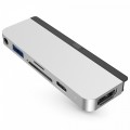 Cổng chuyển chuyên dụng HyperDrive USB-C Hub for iPad Pro 2018/Macbook Pro/Ultrabook USB-C/Tablet/Smartphone USB-C (HD319A Silver)