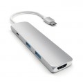 Cổng chuyển HyperDrive HDMI 4K  USB-C Hub  for MacBook, PC & Devices (GN22B Silver)