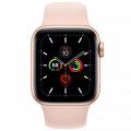Apple Watch Series 5 GPS + Cellular, 40mm Gold Aluminium Case with Pink Sand Sport Band - S/M & M/L MWX22VN-A