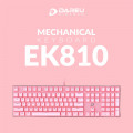 Bàn phím cơ Gaming DAREU EK810 Pink - Led, Pink Brown Switch