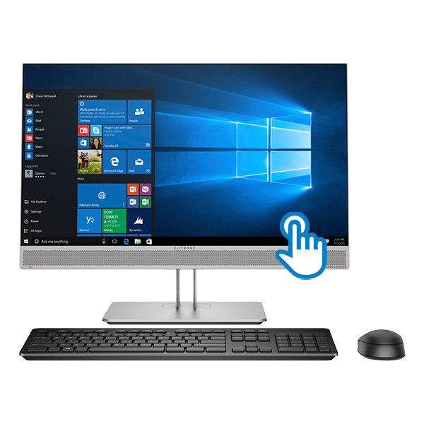 Máy bộ HP EliteOne 800 G5-8GC99PA AIO Touch (Cpu i7-9700 (3.0 Ghz, 12MB)/ram 8GB / SSD 256G M.2 2280 PCIe /DVD-WR/ 23.8 inch FHD/ Wireless Mouse & Keyboard/ Win 10 )