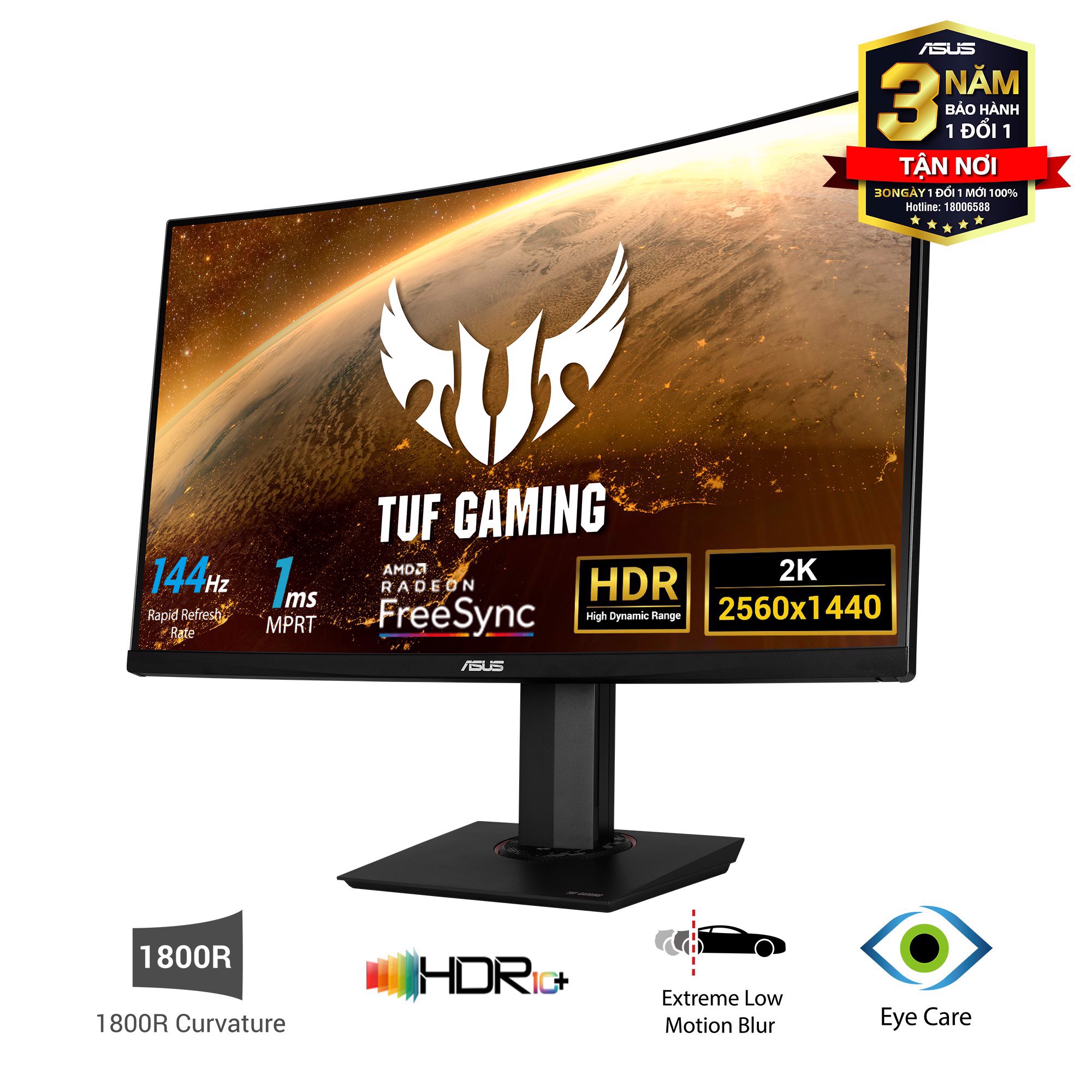 Màn hình LCD Aus TUF Gaming VG32VQ-J 31.5 inch WQHD (2560x1440) Cong 144Hz,  1ms