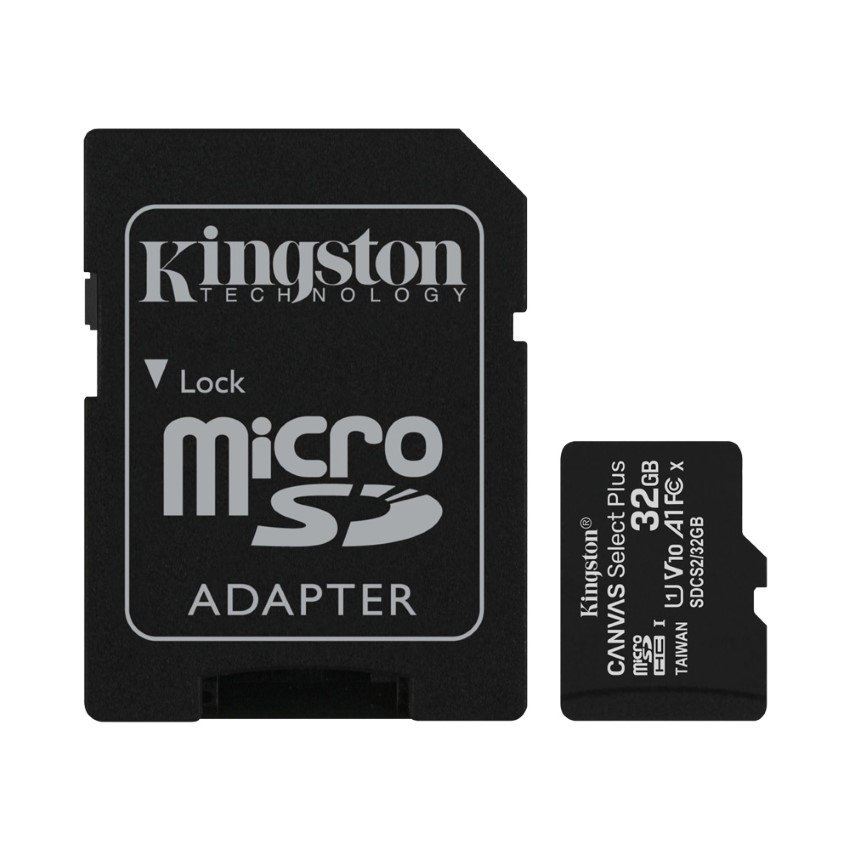 Thẻ Nhớ Kingston 32G Flash Card micSD Select Pls 100R CL10 (SDCS2/32GBSP)
