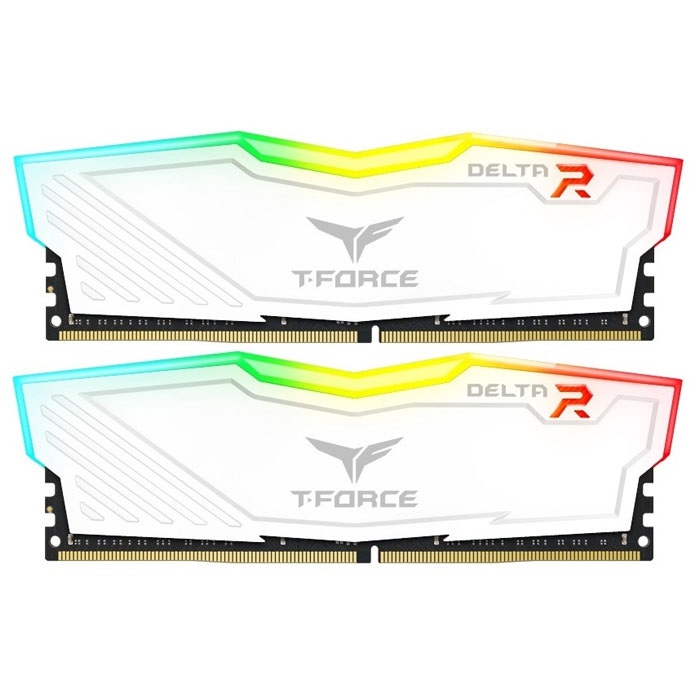Ram 16Gb/3200 PC Team T-FORCE Delta RGB DDR4  (Trắng) (TF4D416G3200HC16F01)