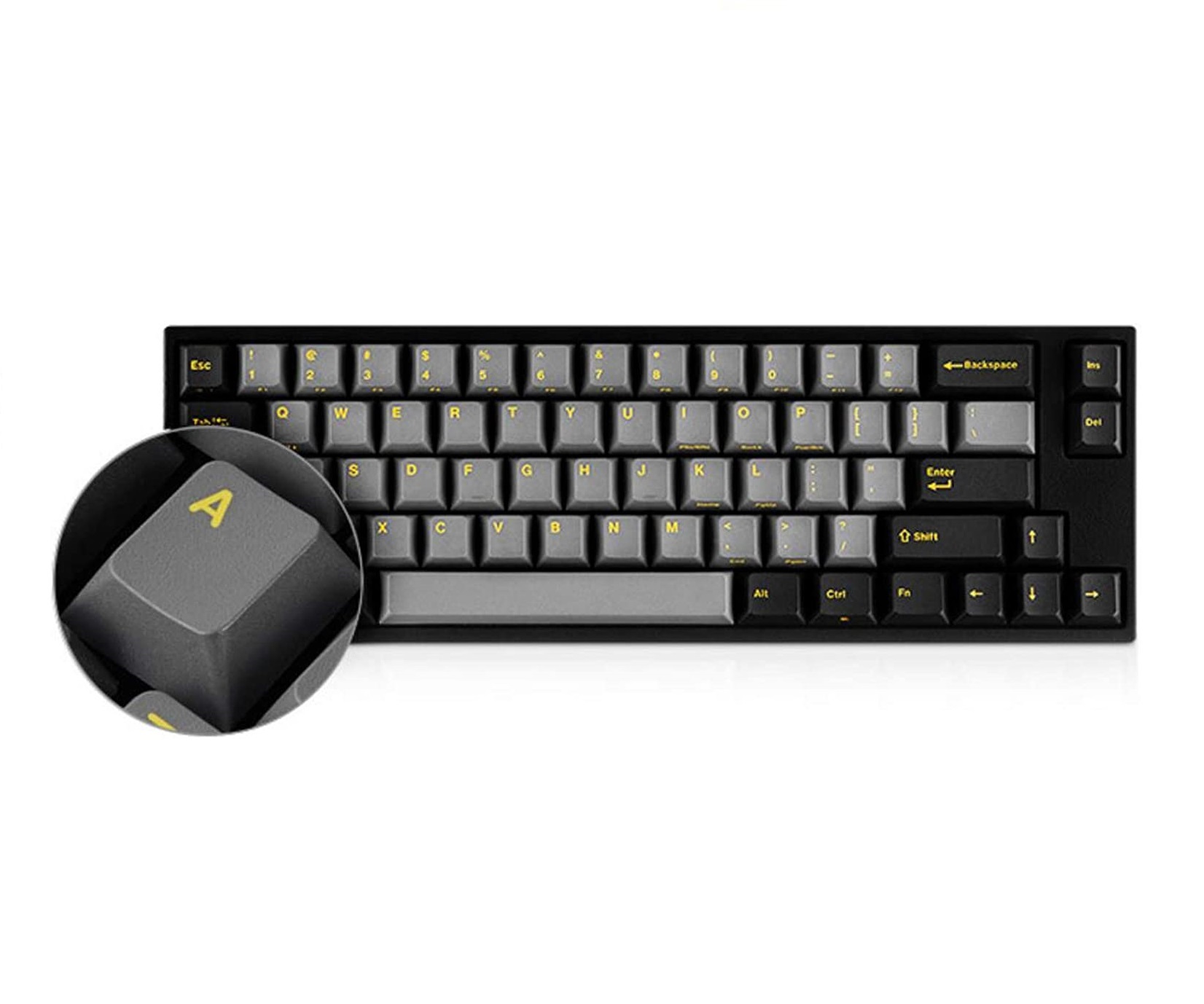 Bàn phím cơ Leopold FC660M PD Black Grey (Yellow Front) - Cherry Blue switch
