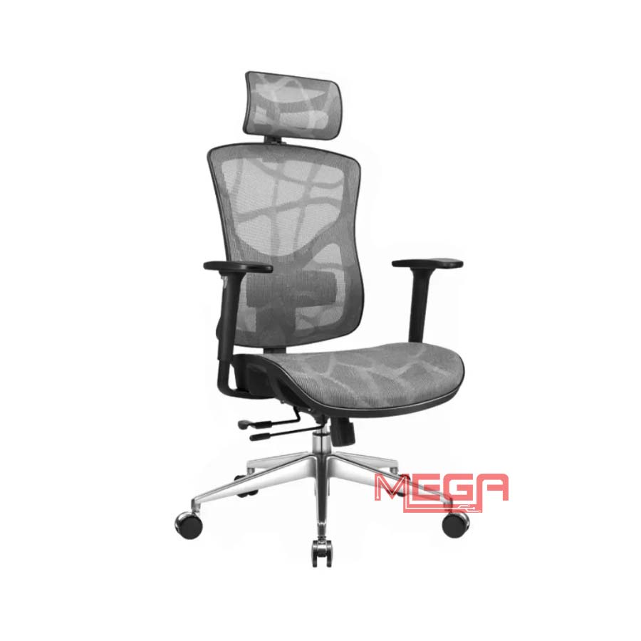 Ghế công thái học Manson Vera lưới vân rồng Xám