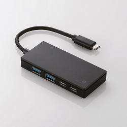 Bộ chia Elecom USB HUB chuẩn Type C 4 cổng USB 3.0 (U3HC-A412BBK)