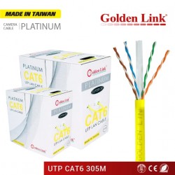 Cable mạng Goldenlink Cat 6 (305m) màu vàng