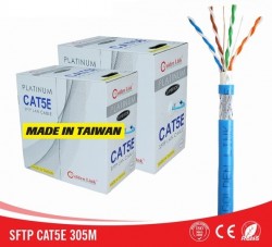Cable mạng Goldenlink SFTP Cat 5e Chống nhiễu (Màu xanh)
