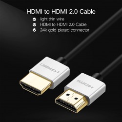 Cáp HDMI dài 0.5M siêu mỏng hỗ trợ 4K Ugreen 30475