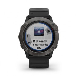 Đồng hồ Fēnix 6X - Sapphire, Carbon Gray DLC with Black Band 010-02157-45