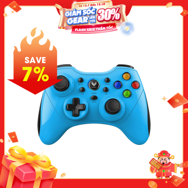 Tay cầm chơi game Rapoo V600S wireless gamepad (Xanh)