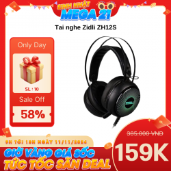 Tai nghe chụp tai Zidli ZH12S (7.1, USB, LED)-B Mic dài