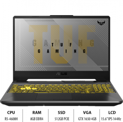 Laptop Asus TUF Gaming A15 FA506IH-AL018T - Xám kim loại ( Cpu R5-4600H, SSD 512G PCIE, Ram 8GB DDR4 3200MHz,GTX 1650-4GB DDR6,Win10 64BIT,15.6